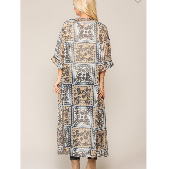Boho Chiffon Kimono - Picture 3 of 8
